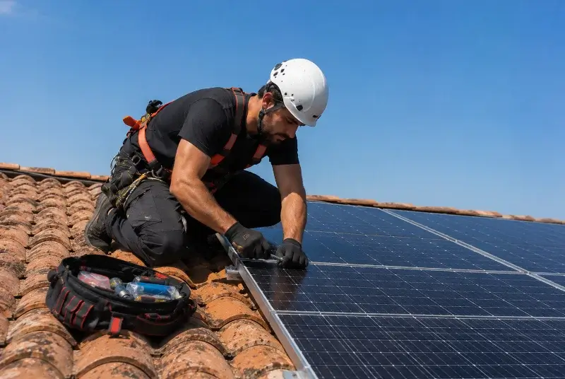 Maintenance et monitoring de panneaux solaires aux Avenières Veyrins-Thuellin
